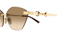 Occhiali da sole Gucci Donna GG2050S004-GOLD-IVORY-BROWN59 - GG2050S004-GOLD-IVORY-BROWN59